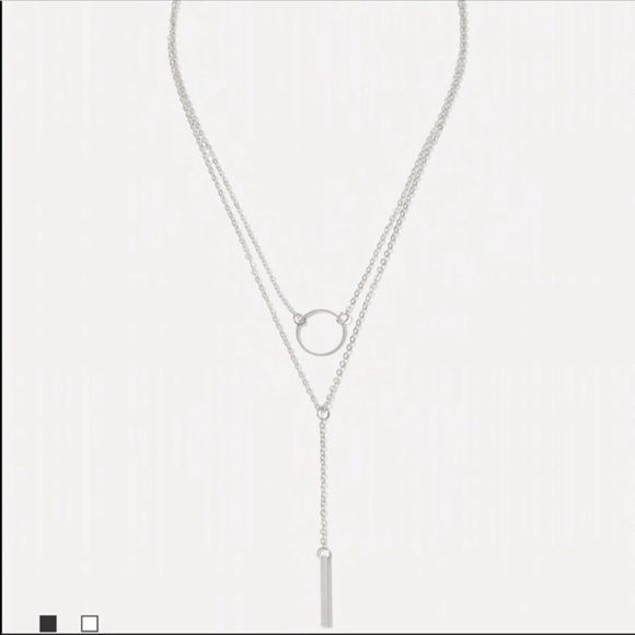 Silver Double Layer Necklace - Picture 2 of 3